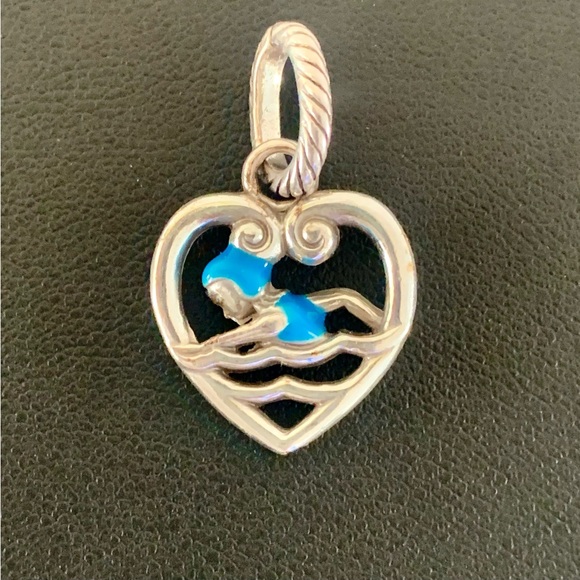 NEW Brighton Silver Plated Swimmer Charm - Picture 3 of 4